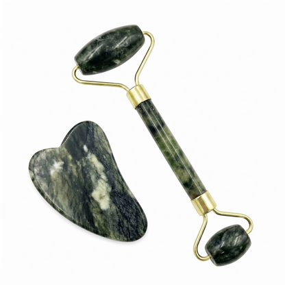 Jade Gua Sha & Facial Roller Set